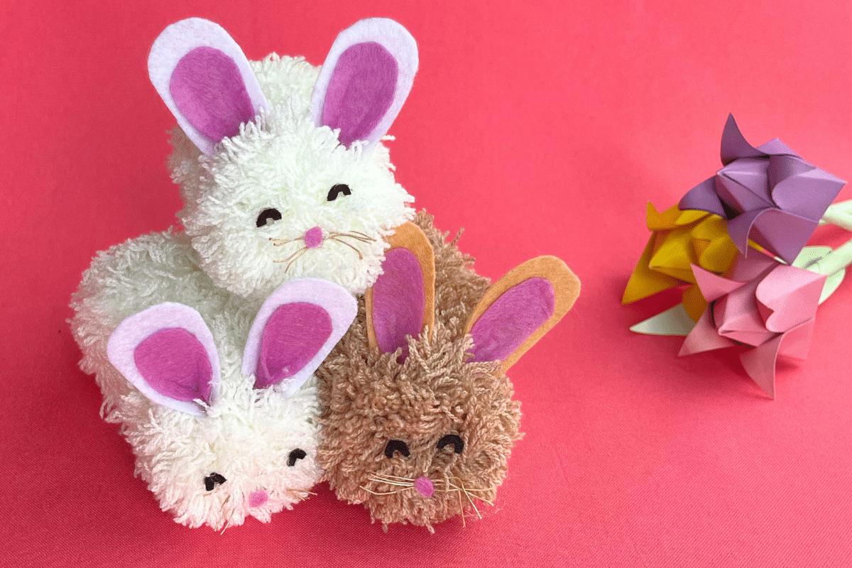 Homemade Pom Pom Bunny — cute bunny project