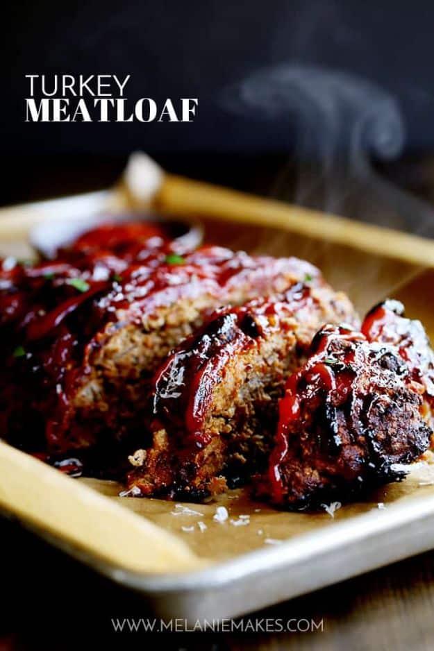 Ground Turkey Recipes - Turkey Meatloaf - Healthy and Easy Turkey Recipe Ideas for Dinner, Lunch, Snack - Quick Crockpot and Instant Pot, Casserole, Meatballs, Pasta and Burgers -