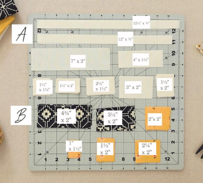 Materials for Lore Quilt Block