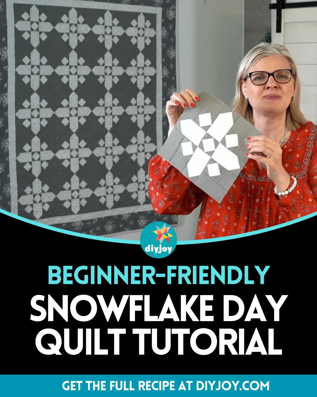 Easy Snowflake Day Quilt Tutorial