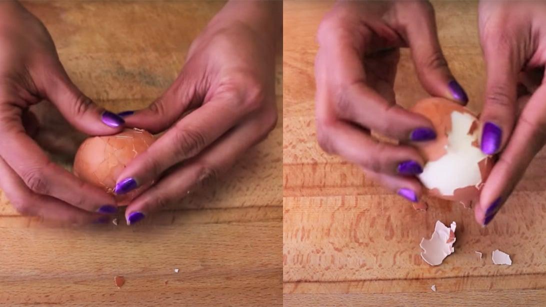How to Peel a Hardboiled Egg in Under 10 Seconds (3 Ways)