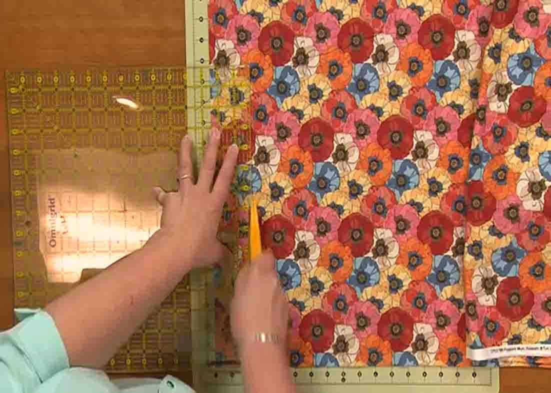 Squaring up the fabric before quilting