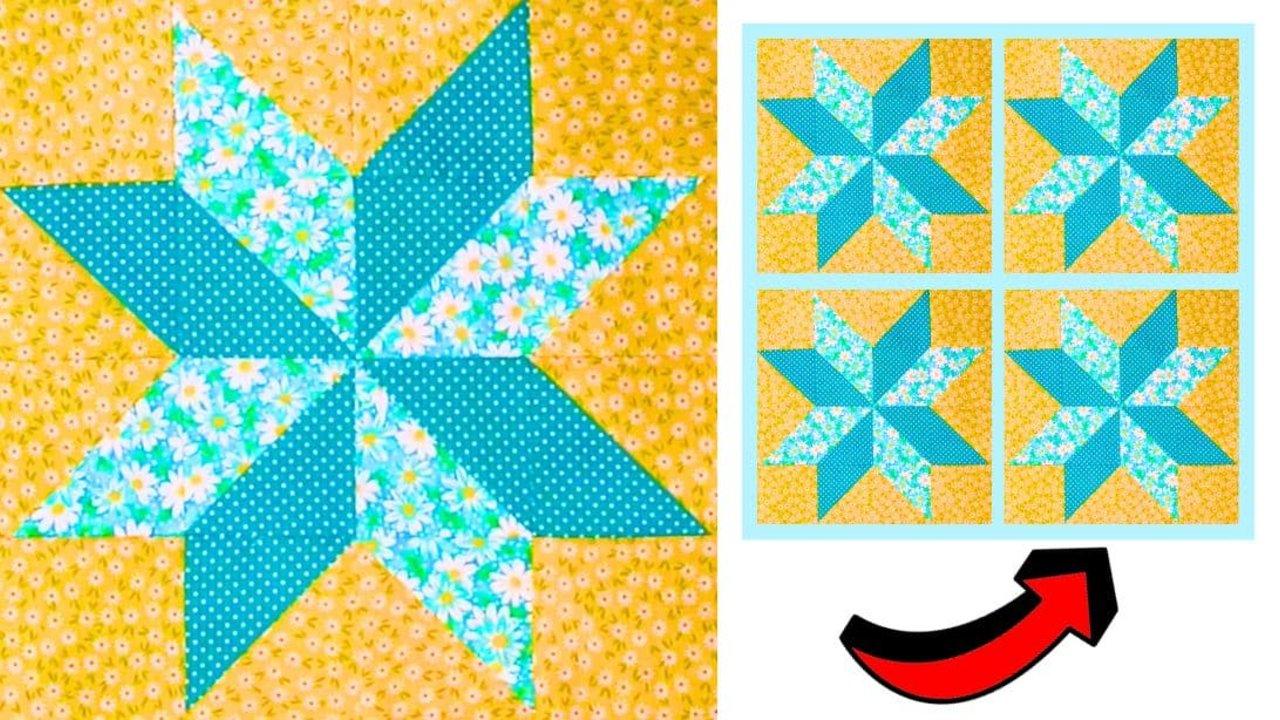 Easy 8-Point Star Quilt Block Tutorial