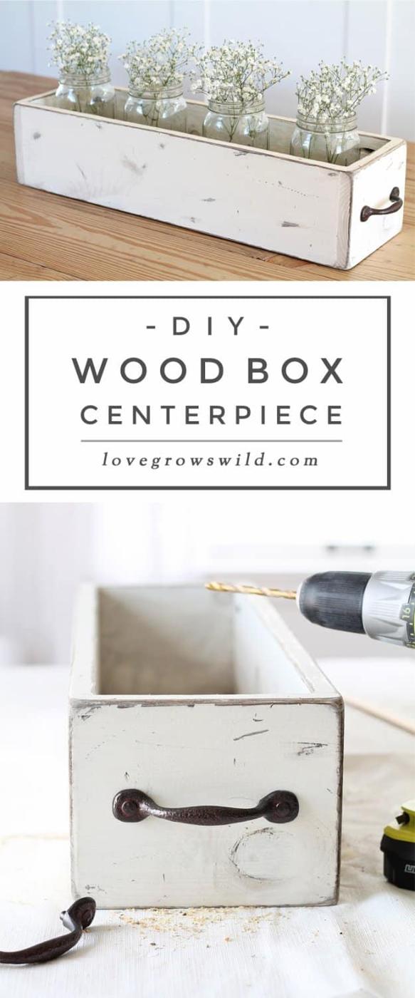 DIY Wood Box Centerpiece, a simple idea that makes a real difference and a fun project the whole family can help with