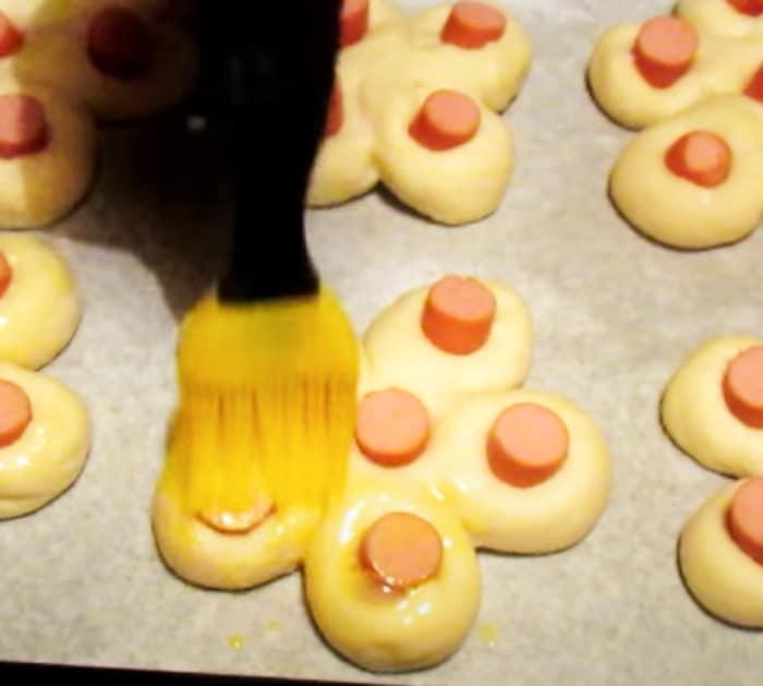 Sausage Flower Bread Recipe | Homemade Recipes