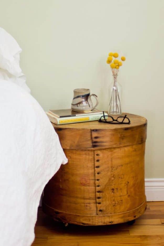 Cheesebox Nightstand, a stylish accent piece beside the bed and a simple project that fits a small bedroom corner