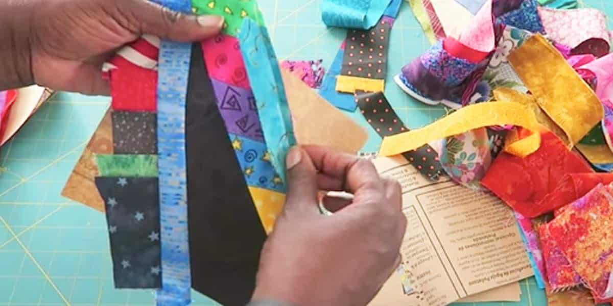 She Pieces String Blocks Out Of Scraps In A Diamond Shape…Watch How She Does it!