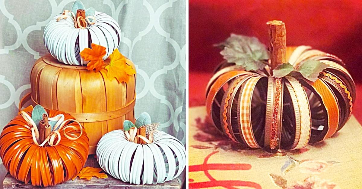 How To Make a Mason Jar Lid Pumpkin