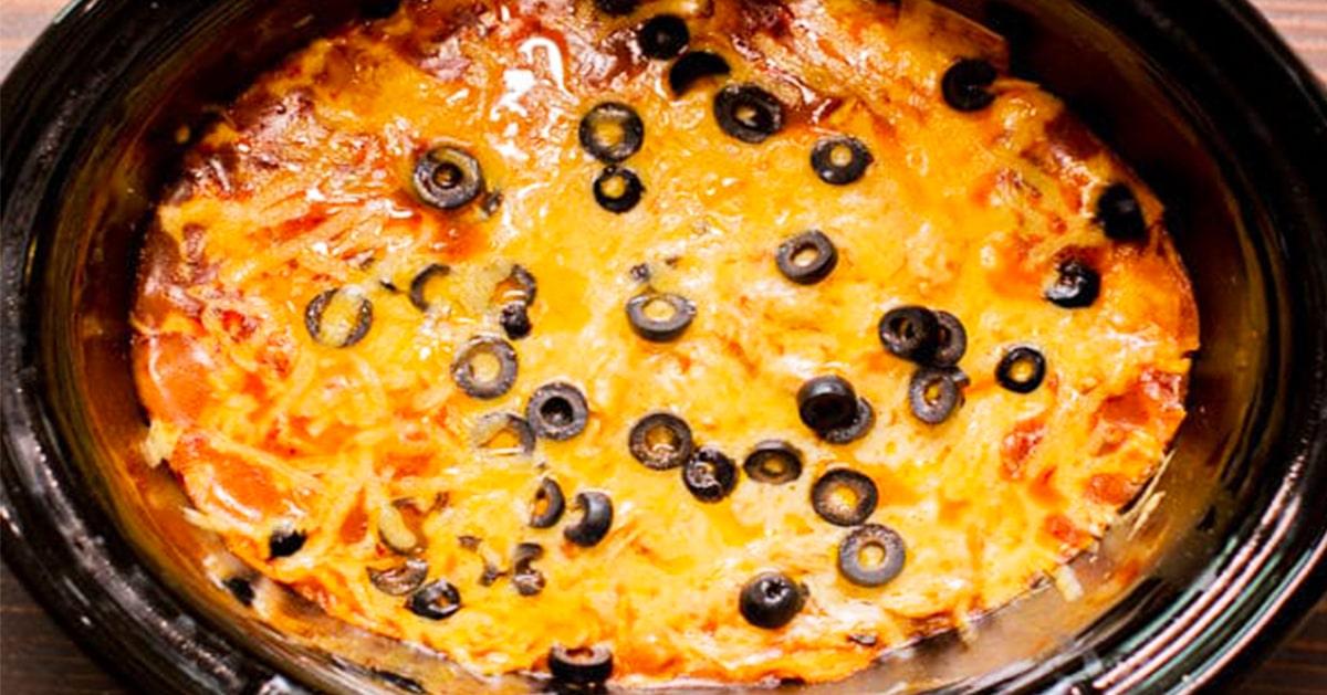 Crockpot Chicken Enchilada Casserole Recipe