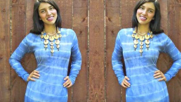 Tie Dyed T-Shirt Dress, fast to put together without a fancy machine and a piece worth building a whole outfit around