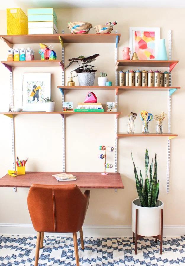 DIY Mounted Wall Desk, a home office idea, easy to scale up for a whole batch and a keepsake worth handing down
