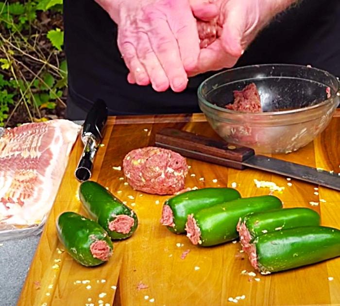 Stuff Jalapeno Poppers With Ground Beef For Grilling