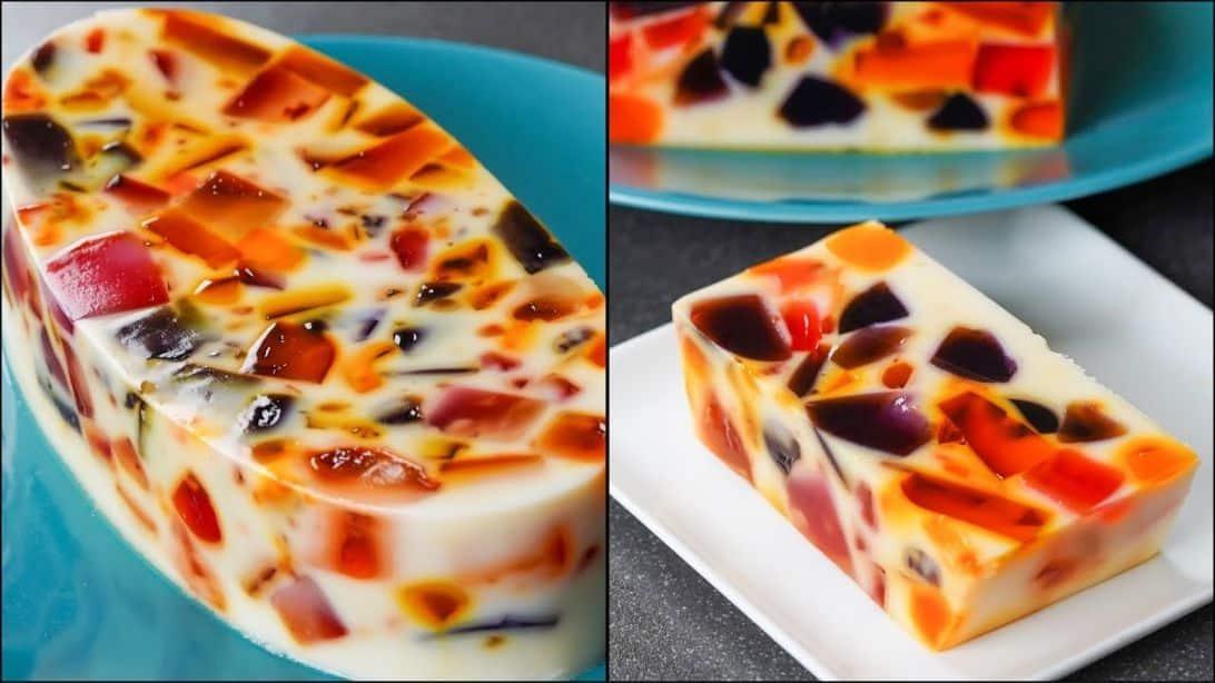 No-Bake Broken Glass Jelly Pudding