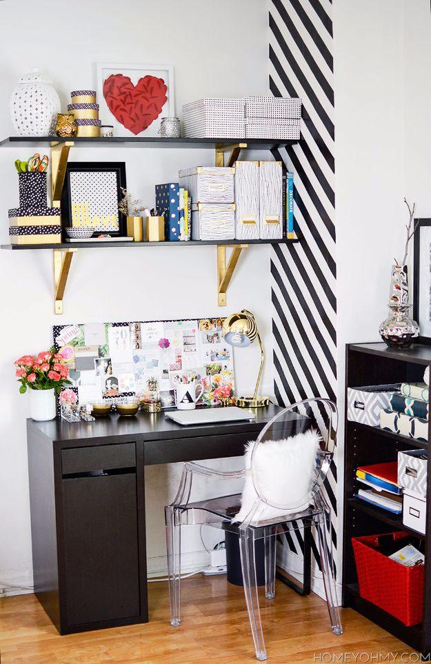 Add Floating Shelves, simple to scale to fit almost any space and a nice way to make a plain corner feel finished