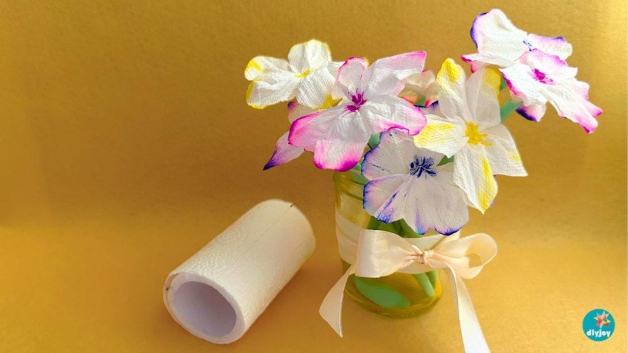 Toilet Paper Flower Bouquet