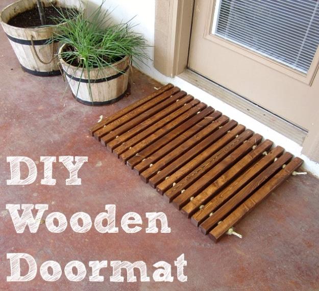 DIY Welcome Mats - DIY Wooden Doormat - Greet Guests in Style with These Easy and Cheap Home Decor Ideas for Your Entry. Doormat Tutorials for Creative Ways to Cover Your Floors an