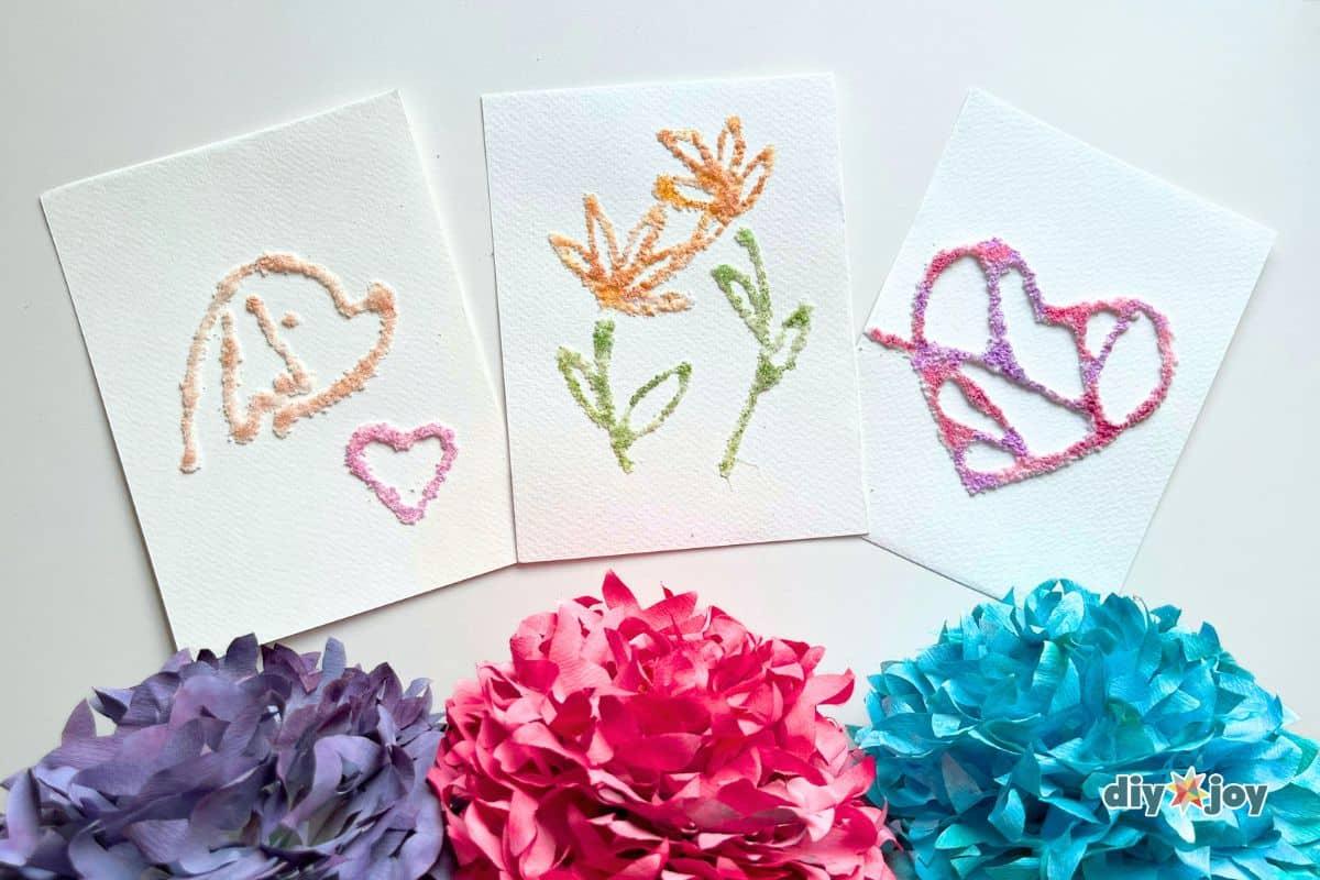 Easy Painting Salt And Glue — easy painting ideas