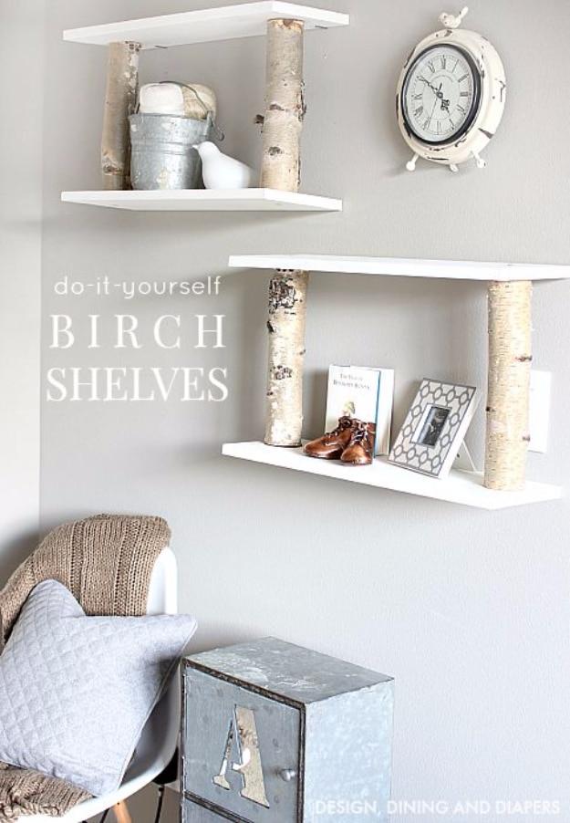 DIY Birch Shelves, forgiving enough to redo without wasting materials and proof a small change makes a real difference