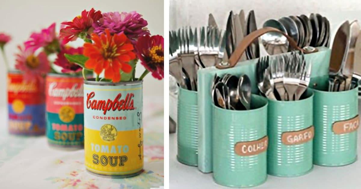 35 Creative DIY Ideas With Tin Cans
