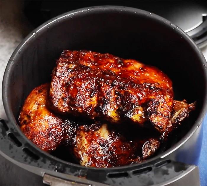 How To Make Ribs in The Air Fryer - Hickory Barbecue Sauce