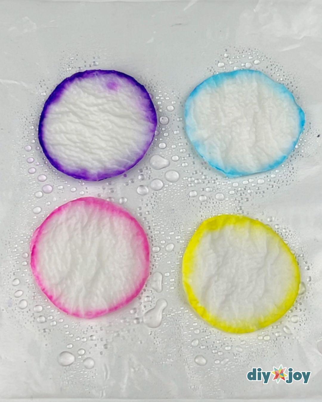 Toilet Paper Flowers — spraying water
