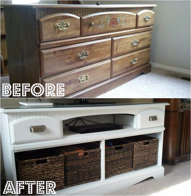 Dresser Turned TV Stand, a popular choice on this list and a creative way to give an old piece new life