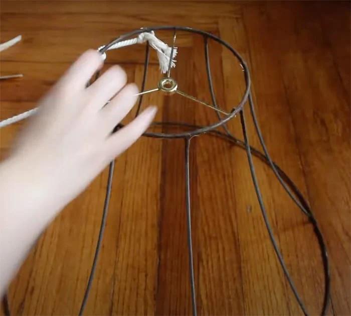 diy woven lampshade materials