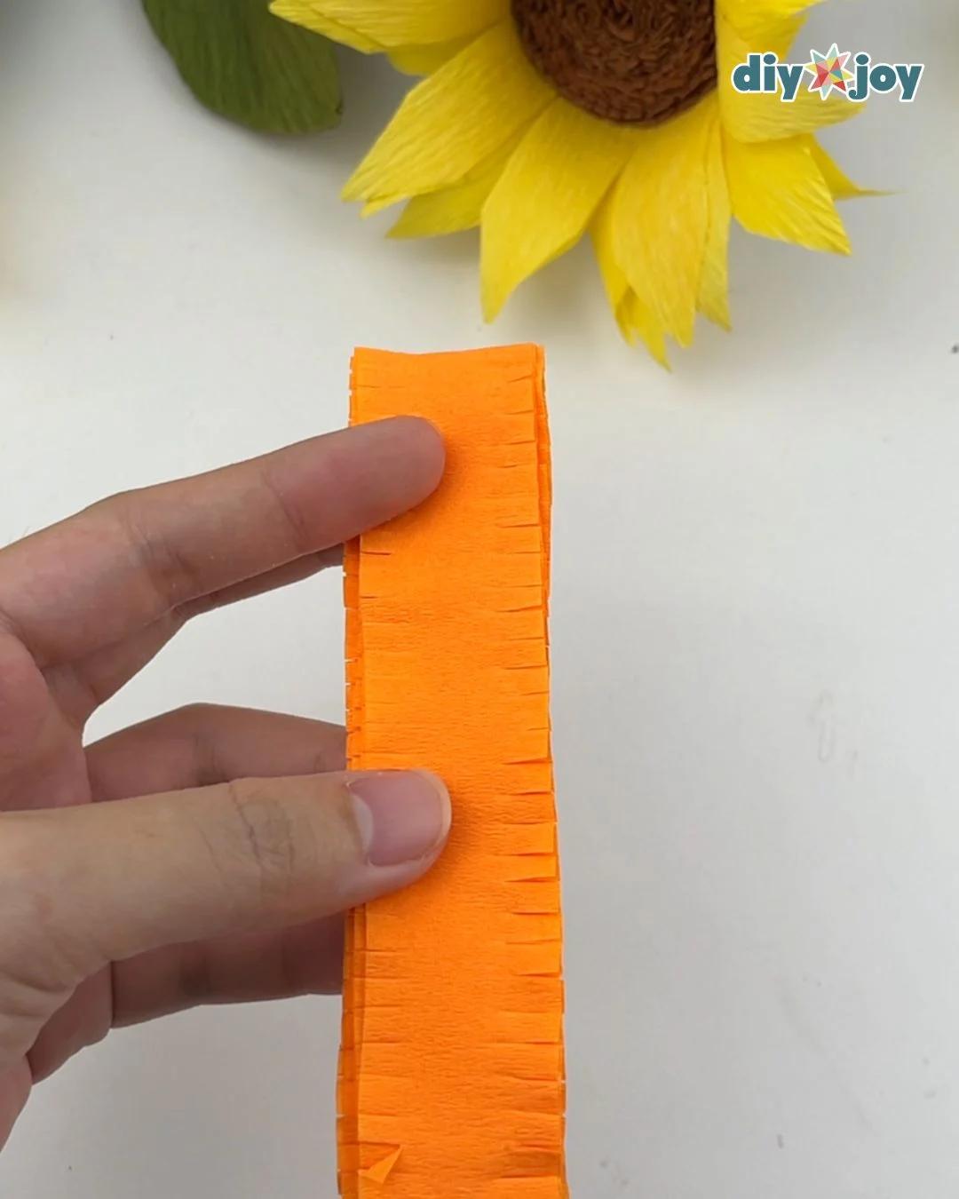Marigold Garland Using Crepe Paper Streamers - crepe paper projects