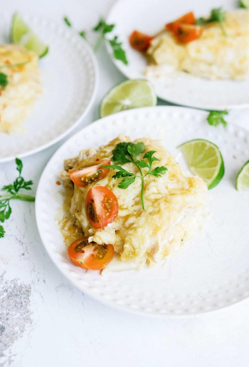 Green Chile Enchilada Casserole, worth trying at your next gathering and a comforting dish worth making again