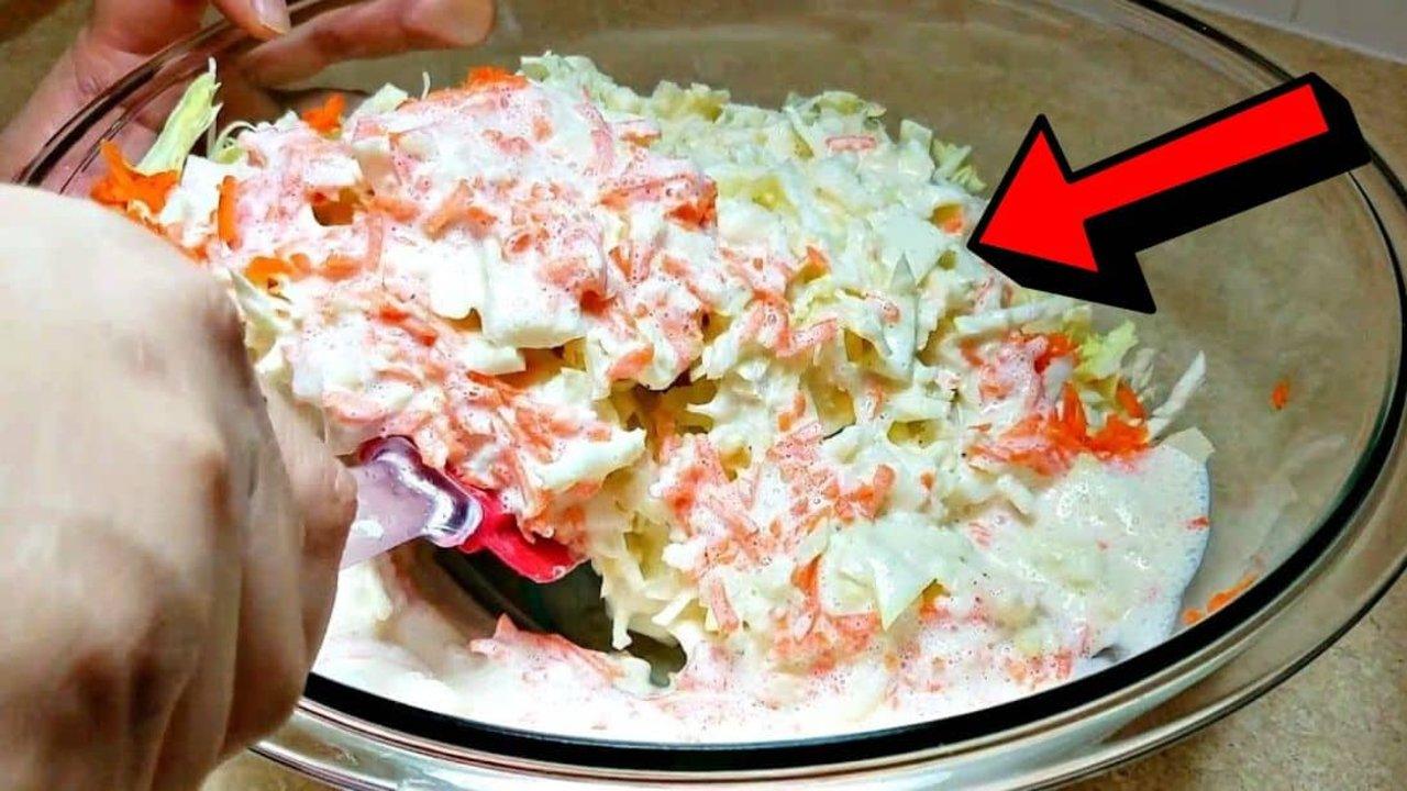 Easy Homemade KFC Style Coleslaw, homemade and freshly served