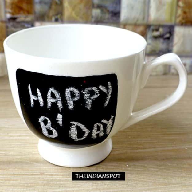 DIY Chalkboard Mugs, simple enough for a first try at the craft and proof a small change makes a real difference