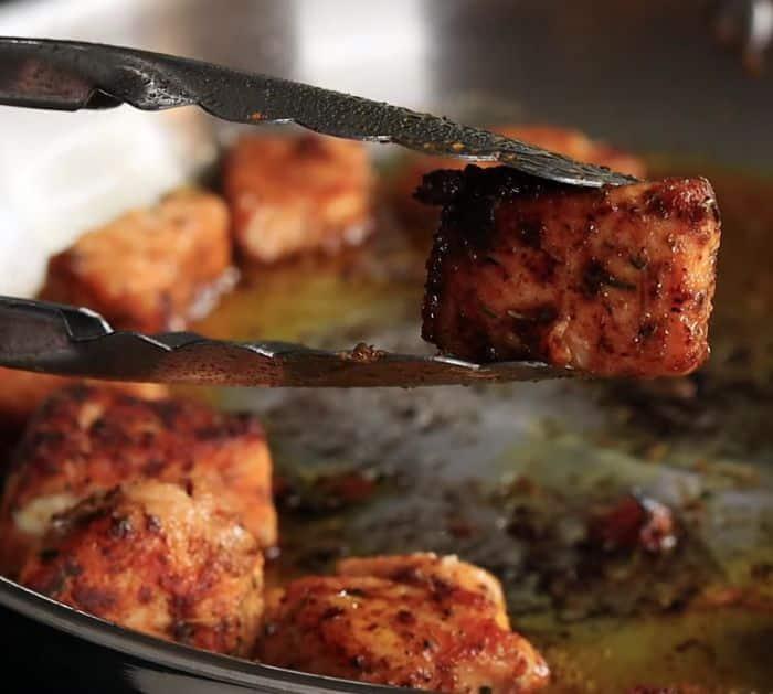 How To Make Creamy Cajun Butter Salmon Bites