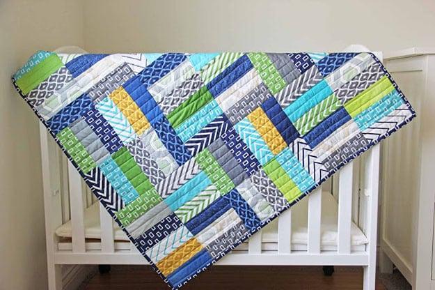 Easy Jelly Roll Quilt Pattern | Free Sewing Pattern | Cute Quilt for Boys | DIY Projects & Crafts by Sueeye at