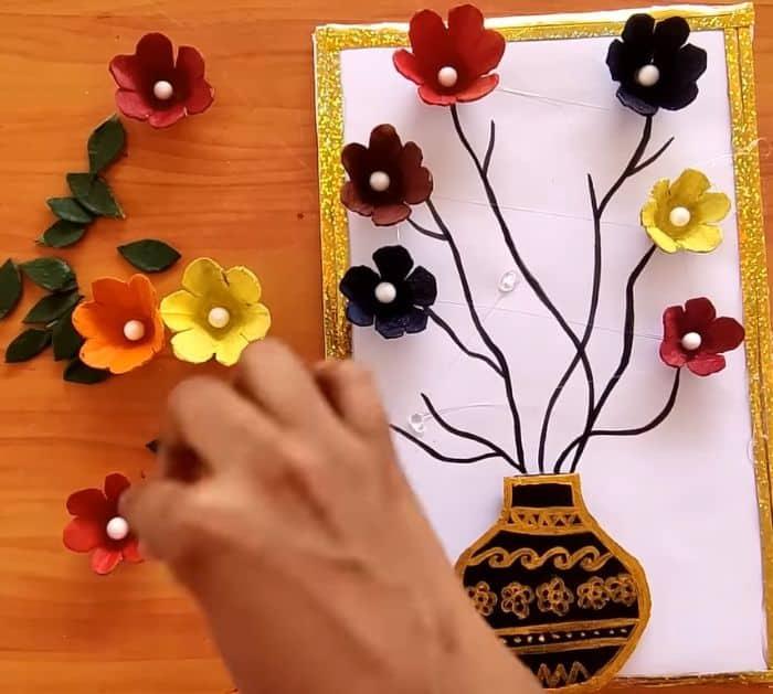 DIY Egg Carton Flowers Project