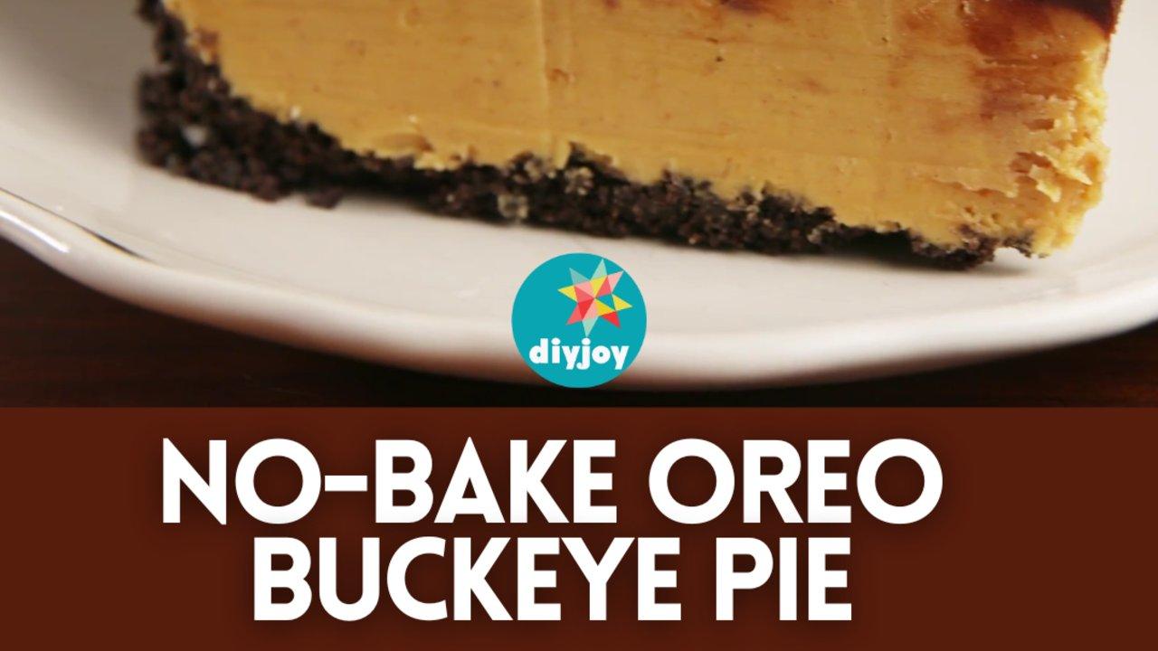 Easy No-Bake Oreo Buckeye Pie Recipe