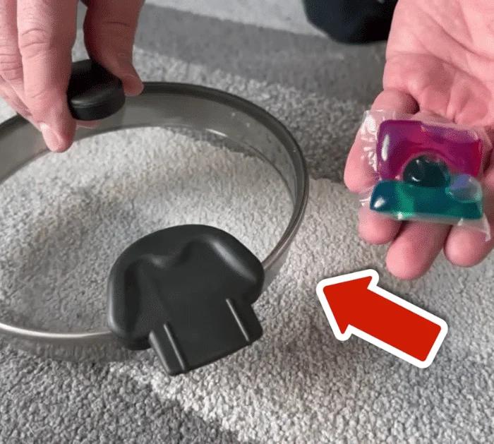 How to Clean Your Carpet with a Pot Lid in Minutes