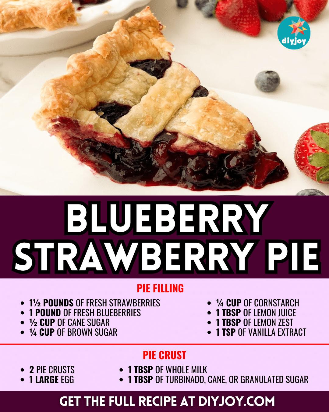 Easy Blueberry Strawberry Pie Recipe