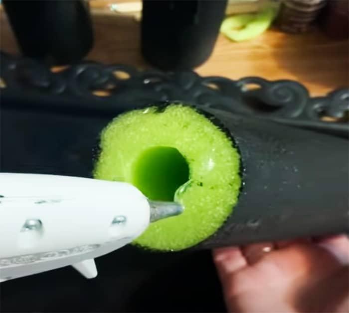 Dollar Tree Halloween Crafts - Pool Noodle Candles - DIY Decor