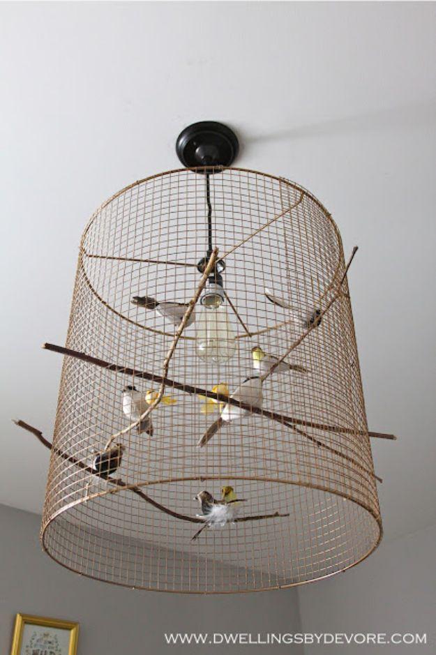 Birdcage Pendant Light, a thrifted decor refresh, quick to set up on a rainy afternoon and a detail guests always ask about