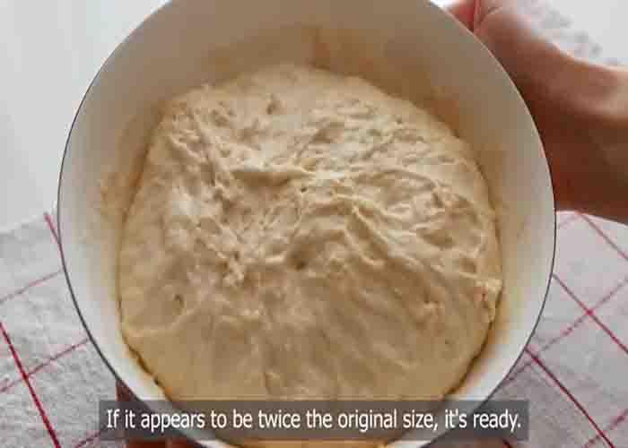 Making the crusty buns dough