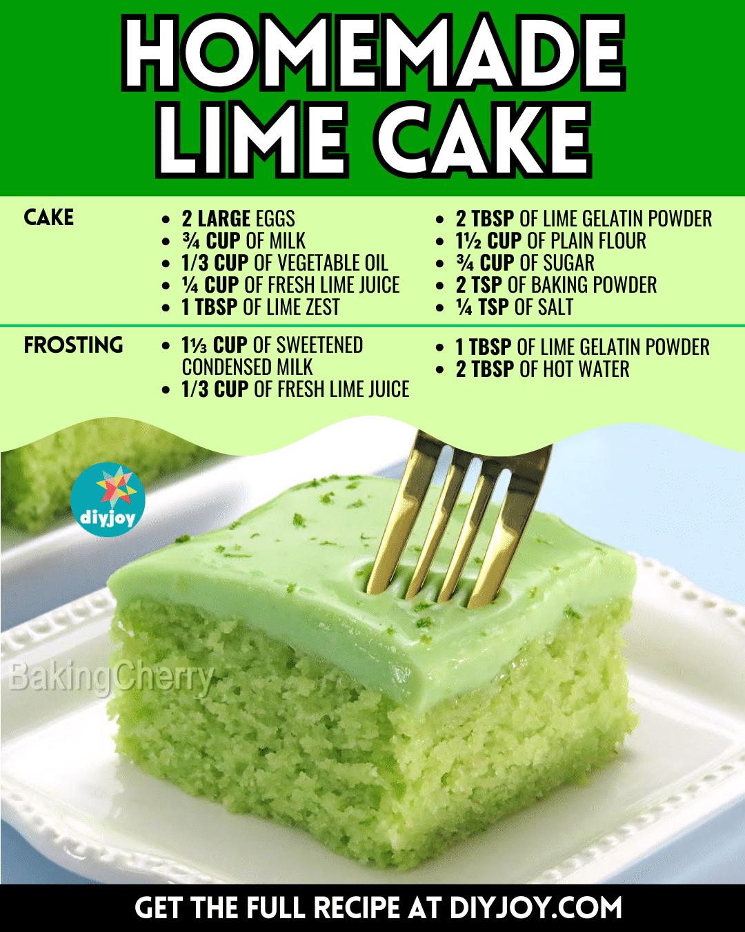 Super Easy Homemade Lime Cake Recipe