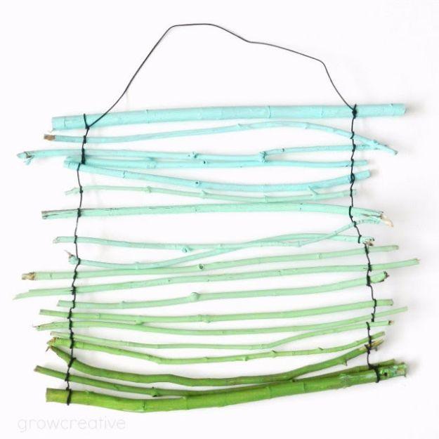 Ombre Twig Wall Hanging, a project that comes together in an afternoon and a budget friendly way to update the space