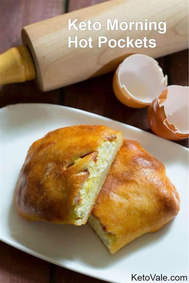 Keto Breakfast Recipes - Keto Morning Hot Pockets - Low Carb Breakfasts and Morning Meals for the Ketogenic Diet - Low Carbohydrate Foods on the Go - Easy Crockpot Recipes and Cass