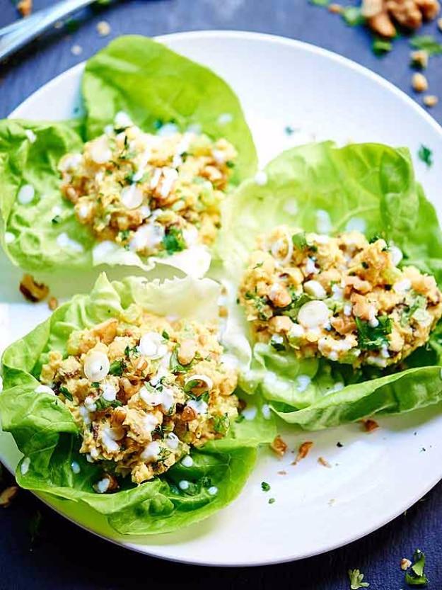 Healthy Lunch Ideas for Work - Healthy Chickpea Lettuce Wraps - Quick and Easy Recipes You Can Pack for Lunches at the Office - Lowfat and Simple Ideas for Eating on the Job - Micr