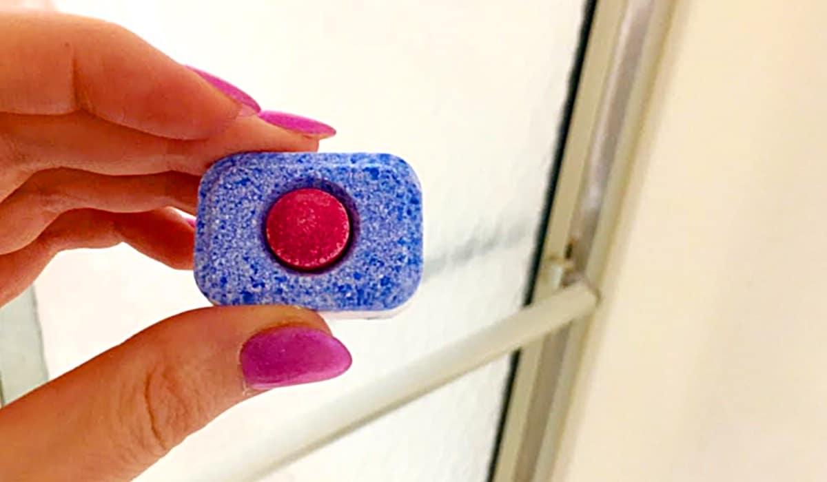 Use A Dishwasher Tablet To Clean The Shower