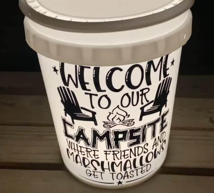 Easy To Make DIY Camping Glow Bucket Light