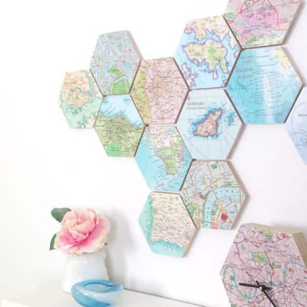 DIY Map Art, easy to scale up for a full batch and an upgrade that feels far pricier than it actually was