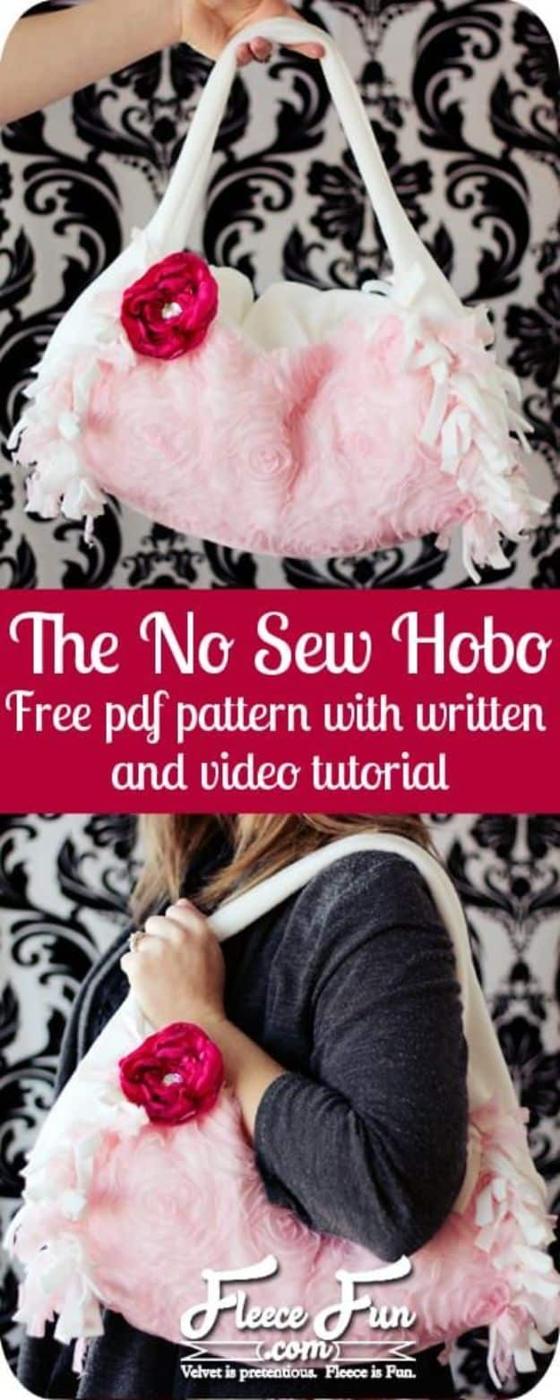 No-Sew Hobo Purse, quick to put together in an afternoon and proof a small touch makes a big difference