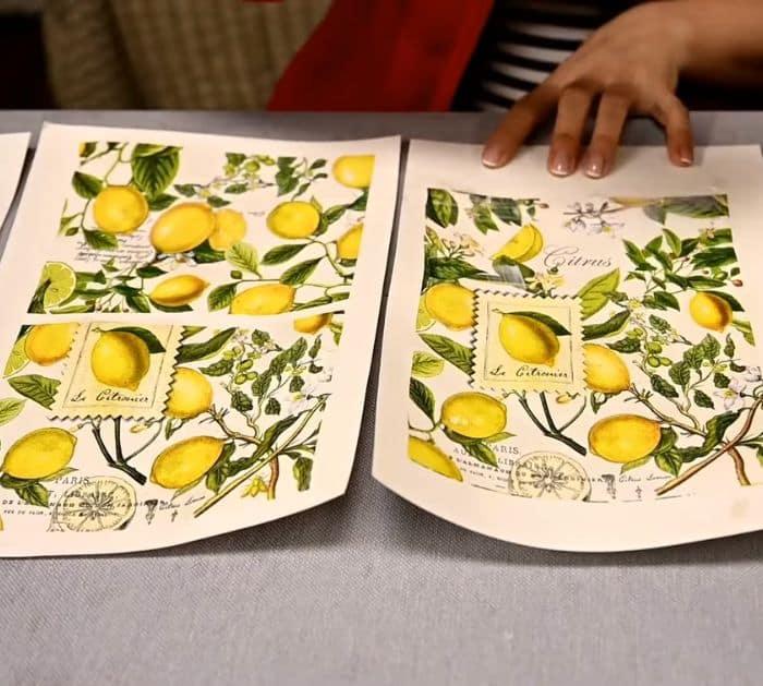 DIY Mosaic Tray From Paper Napkins Materials