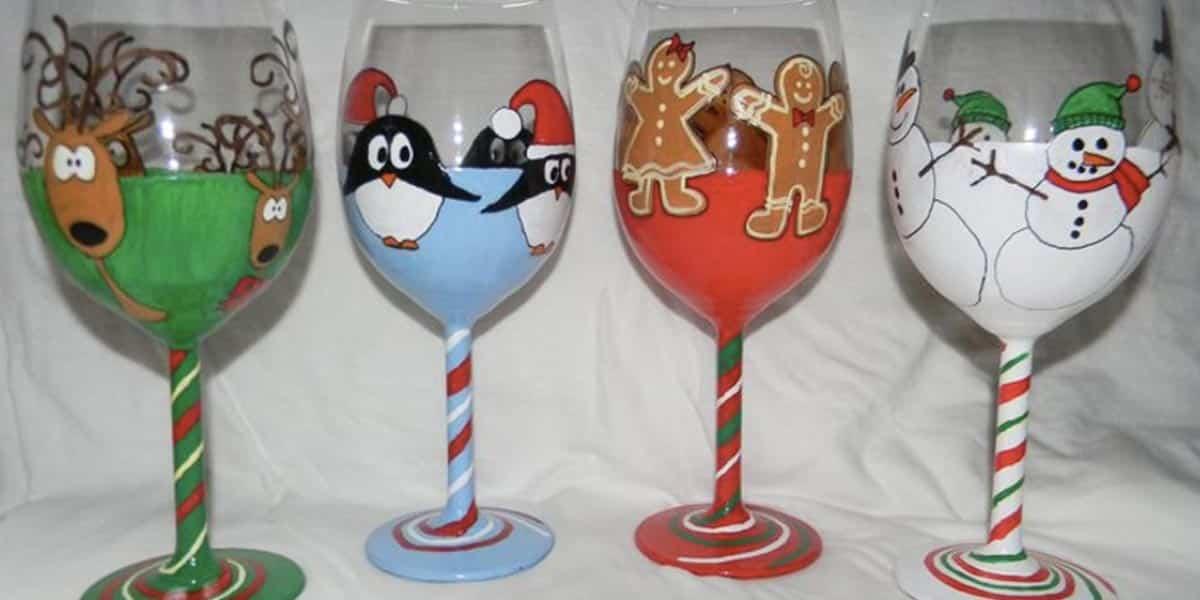 Watch How She Makes These Super Cool Holiday Wine Glasses!
